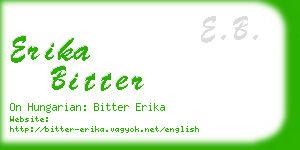 erika bitter business card